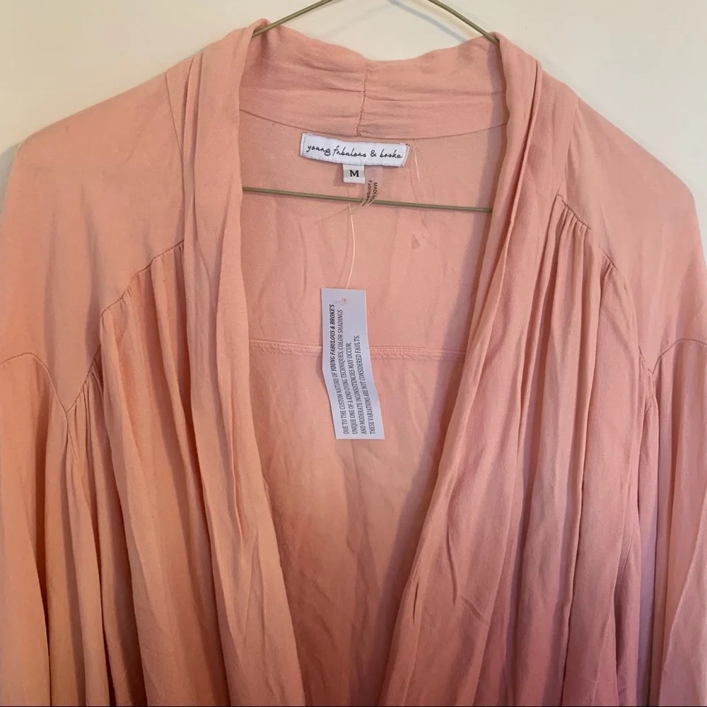 NWT Young Fabulous & Broke Carmen Front Tie Top, Size M - Picture 4 of 6
